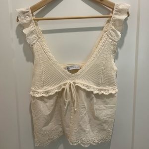 ZARA knit babydoll tank